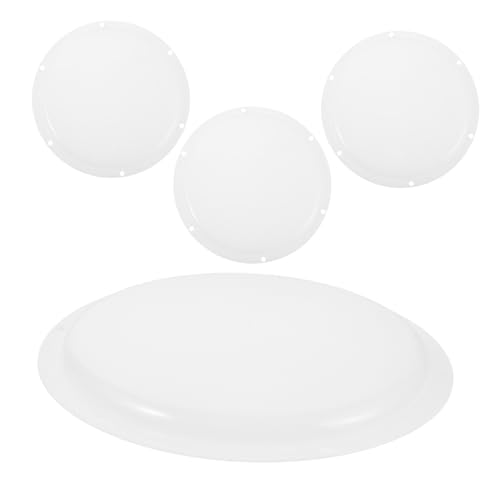 Veemoon 4 Stück Runde LED Deckenleuchten Abdeckungen aus Kunststoff mit Anti-fog Funktion Einfache Montage Langlebiger Lampenschirm für Wohnzimmer Küche Büro und Bad Ersatz für LED von Veemoon