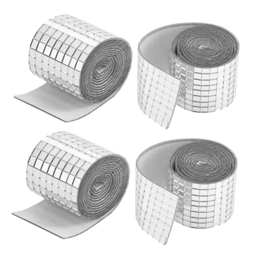Veemoon 4 Stück Selbstklebende Acryl Mosaik Spiegelstücke Silber Wanddekor DIY Spiegelnde Fliesen für Bastelarbeiten Vasen Moderne Raumdekoration Veemoon 4 Stück Selbstklebende Acryl Mosaik Spiegelstücke Silber Wanddekor DIY Spiegelnde Fliesen für Bastelarbeiten Vasen Moderne Raumdekoration von Veemoon