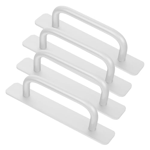 Veemoon 4 Stück Selbstklebende Aluminium Türgriffe für Balkontüren Schiebetüren Kleiderschränke ohne Bohren Stabiles Design Erhöhte Einfache Montage Moderne Optik von Veemoon