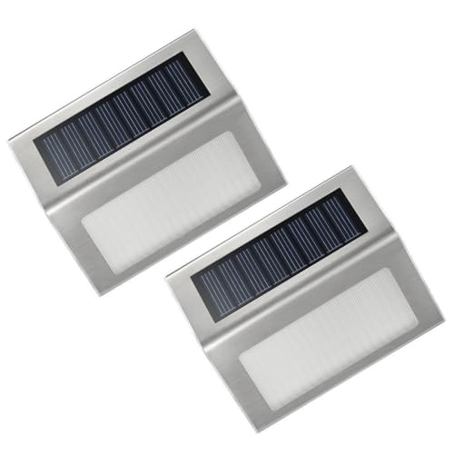 Veemoon 4 Stück Solar Gartenleuchten Solarleuchten Gartenleuchten Für Den Außenbereich Gehwegleuchten Gartenwandleuchte Für Den Außenbereich Solar Stufenleuchten Für Den von Veemoon