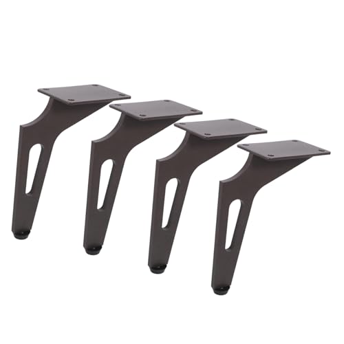 Veemoon 4 Stück Teiliges Metallmöbelfüße Schräg Zulaufend Seitlich Montierbar Robuste Stahlbeine für Sofa Couchtisch Kommode Tv-Schrank Modernes Design für Wohnzimmer und Schlafzimmer von Veemoon