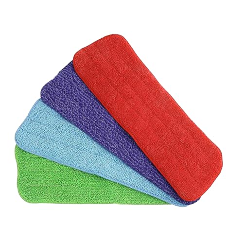Veemoon 4 Stück Teiliges Mikrofaser Mopp Pad Waschbare Ersatzbezüge in Rot Blau Grün Lila Starke Wasseraufnahme Einsetzbar für Böden Fliesen Glas Einfache Befestigung für Haushalt und Veemoon 4 Stück Teiliges Mikrofaser Mopp Pad Waschbare Ersatzbezüge in Rot Blau Grün Lila Starke Wasseraufnahme Einsetzbar für Böden Fliesen Glas Einfache Befestigung für Haushalt und von Veemoon