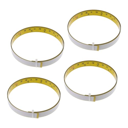 Veemoon 4 Stück Teiliges Selbstklebendes Stahlmaßband mit Doppelseitiger Einteilung Selbsthaftendes Robustes Messband aus Hochkohlenstoffstahl für Präzise Messungen bei Holzarbeiten und von Veemoon