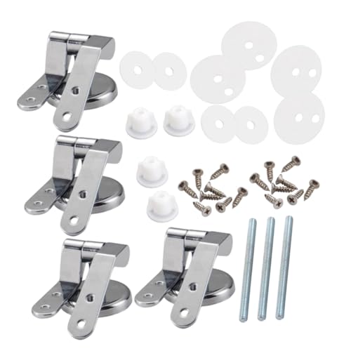 Veemoon 4 Stück Toilettendeckelscharnier Ersatzteile für Toilettensitzscharniere Toilettensitz -Montage -Hardware Toilette Scharniere WC-Sitz-Scharnier-Kit Zinklegierung Silber Veemoon 4 Stück Toilettendeckelscharnier Ersatzteile für Toilettensitzscharniere Toilettensitz -Montage -Hardware Toilette Scharniere WC-Sitz-Scharnier-Kit Zinklegierung Silber von Veemoon