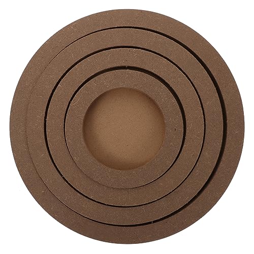 Veemoon 4stücke Holz Bilderrahmen DIY Runde Rahmen Fotorahmen Holz Rahmen Für Acryl Wasserfarbe Haarspitze DIY Kreativität von Veemoon