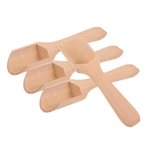 Veemoon 4Stücke Teiliges Holzlöffel Teelöffel Salz und Gewürzlöffel aus Natürlichem Holz für Süßigkeiten Kaffee und Küchenzubehör von Veemoon