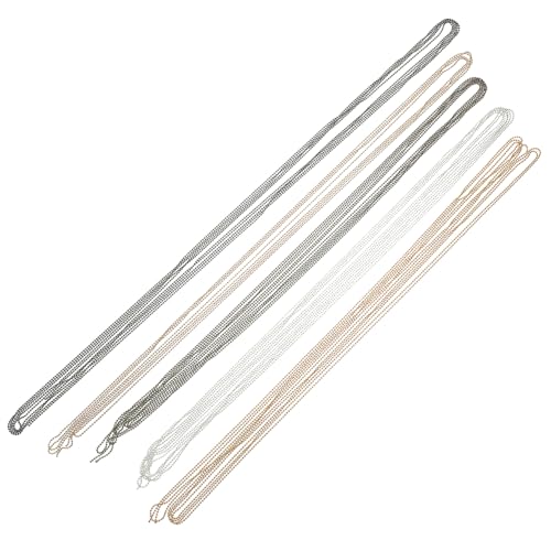 Veemoon 5 Stück Teiliges Metallperlenkette Dicke Kettenverlängerung mit Verstellbarer für Schmuckbasteln DIY Halsketten Ventilatoren und Dekoration in Silber Gold Schwarz Glänzend Gold Veemoon 5 Stück Teiliges Metallperlenkette Dicke Kettenverlängerung mit Verstellbarer für Schmuckbasteln DIY Halsketten Ventilatoren und Dekoration in Silber Gold Schwarz Glänzend Gold von Veemoon