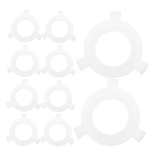 Veemoon 50 Stück Lampensockel Adapterringe Weiß Kunststoff Lampenschirm Reduzierring Fassungskonverter für Tisch- Decken Pendelleuchten Vielseitig Langlebig Sicher Befestigend von Veemoon