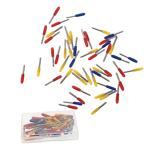 Veemoon 50 Stück Schnitzmesser Vinyl Cutter cutterklingen Stamp Material Cutter Cutting Machine Blades Beschriftungsschneider Werkzeug zum Schneiden von Stoffen Wolfram Stahl von Veemoon