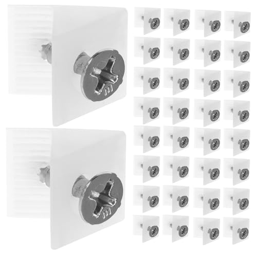 Veemoon 50 Stück Schubladenkeile Schrauben Schräge Winkel Ersatzteile zur Stabilisierung und Reparatur Hängender Schubladenböden Einfache Montage für Verschiedene Schubladenarten von Veemoon