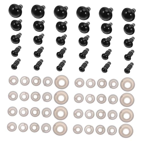 Veemoon 500 Stück Sicherheitsaugen für Häkeltiere aus Schwarzem Kunststoff mit Unterlegscheiben Sortiert in Robuste Bastelaugen für DIY Plüschtiere Puppen und Handarbeiten Veemoon 500 Stück Sicherheitsaugen für Häkeltiere aus Schwarzem Kunststoff mit Unterlegscheiben Sortiert in Robuste Bastelaugen für DIY Plüschtiere Puppen und Handarbeiten von Veemoon