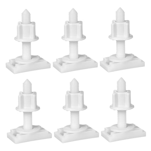 Veemoon 6 Sätze Toilettensitz Befestigungsschrauben mit Antirutschgewinde Kunststoff Scharnierschrauben mit Gummischeiben Toilettendeckel Befestigungsbolzen für Stabile Montage und Veemoon 6 Sätze Toilettensitz Befestigungsschrauben mit Antirutschgewinde Kunststoff Scharnierschrauben mit Gummischeiben Toilettendeckel Befestigungsbolzen für Stabile Montage und von Veemoon