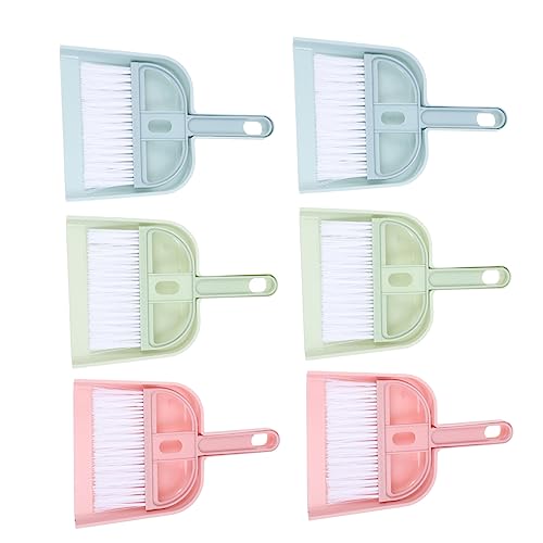 Veemoon 6 Sets Mini Besen und Kehrschaufel Reinigungsbürste für Desktop Pet Waste Schaufel Einfaches Design für den Einsatz von Veemoon