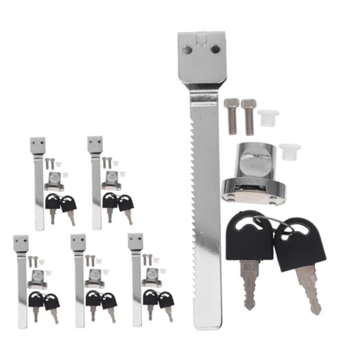 Veemoon 6 Sets Sicherheitstürschloss Glasschiebetürschloss Sicherheits Tiefkühlschrankschloss Kleine Schlösser Mit Schlüssel Schloss Für Schranktüren Vitrinen Schiebeschloss von Veemoon