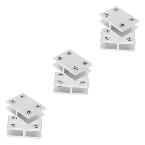 Veemoon 6 Stck. Glasregalhalter aus Edelstahl Schräger Glasklemmen für Glasplatten Rutschfeste Verbindungsclips für Rahmenlose Geländer und Möbelbefestigung Veemoon 6 Stck. Glasregalhalter aus Edelstahl Schräger Glasklemmen für Glasplatten Rutschfeste Verbindungsclips für Rahmenlose Geländer und Möbelbefestigung von Veemoon