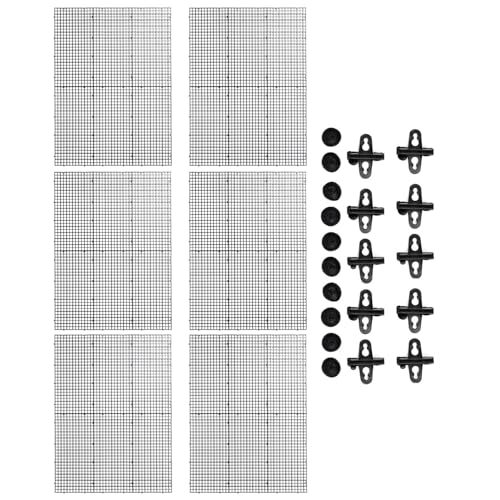 Veemoon 6 Stück Aquarium-Trennschale Aquarium-Filter-Trennwand Kunststoff-Trenngitter Eierkiste Lichtdiffusor 10 Stück Saugnapf-Clips Saugnäpfe (Schwarz) von Veemoon