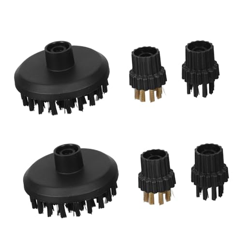 Veemoon 6 Stück Teiliges Ersatzbürsten Dampfreiniger Langlebige Nylonbürsten für Gründliche Reinigung von Fliesen Böden und Harten Oberflächen für Haushalt und Tiefenreinigung von Veemoon