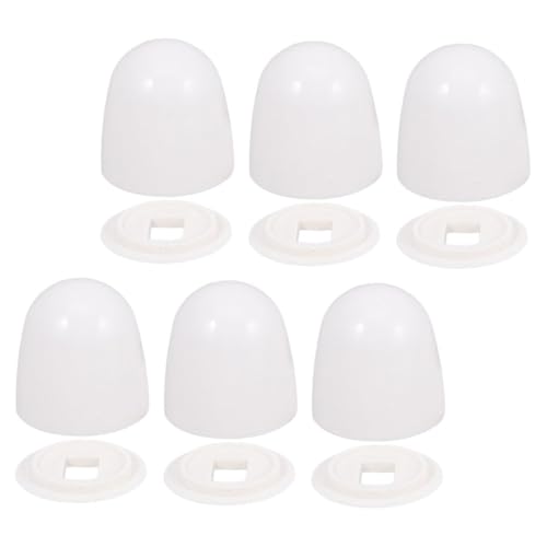 Veemoon 6 Stück Teiliges Toilettenbolzenkappen set Dekorative Erhöhte Abdeckungen Langlebig und Einfach zu Montieren Schraubenfrei für Wc sitz befestigung zur Verschönerung von Bad und Wc Veemoon 6 Stück Teiliges Toilettenbolzenkappen set Dekorative Erhöhte Abdeckungen Langlebig und Einfach zu Montieren Schraubenfrei für Wc sitz befestigung zur Verschönerung von Bad und Wc von Veemoon