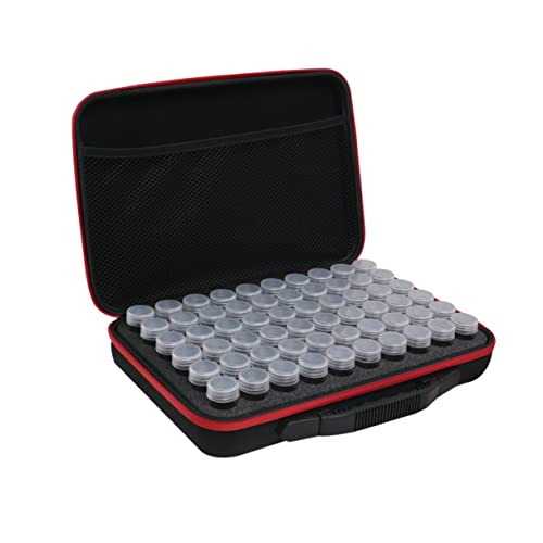 Veemoon Perlen Aufbewahrungstasche 60 Flaschen Stickerei Aufbewahrungsbox Nail Art Case Dekorative Vitrine Eva Material von Veemoon