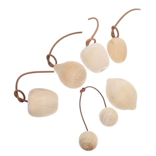 Veemoon 6Stücke DIY Holz Früchte Ornamente Unvollendete Obst Bastelarbeiten für Kreative Dekoration im Wohnzimmer zum Malen und Gestalten für Erwachsene von Veemoon