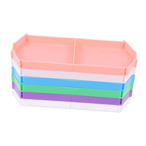 Veemoon 6Stücke Diamant Art Perlen Sortierfach Praktische Aufbewahrungsbox für Diamantmalerei Zubehör Multifunktionale Tabletts für Strasssteine und Perlen Flexibles Design von Veemoon