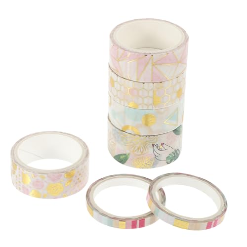 Veemoon 7 Rollen Dünnes Geometrisches Washi Tape mit Goldfolie Ästhetisches Scrapbooking Klebeband pro Dekoratives DIY Klebestreifen für Notizbücher und Bastelprojekte Veemoon 7 Rollen Dünnes Geometrisches Washi Tape mit Goldfolie Ästhetisches Scrapbooking Klebeband pro Dekoratives DIY Klebestreifen für Notizbücher und Bastelprojekte von Veemoon