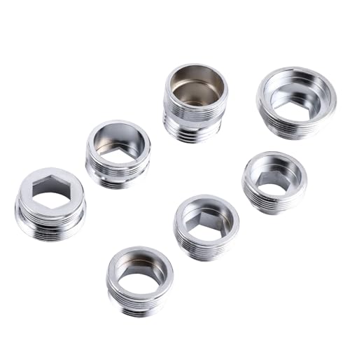 Veemoon 7 Stück Teiliges Wasserhahn adapter aus Kupfer Langlebig und Passend für Küchen Badarmaturen Installieren Unterstützt Hohen Wasserdruck Geeignet für Waschbecken und von Veemoon