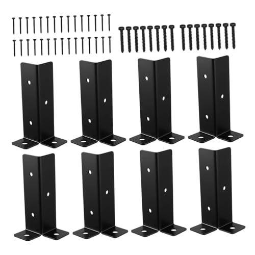Veemoon 8 Sätze Teiliges Metall-zaunpfostenhalter Robuste Eisenbasis für Holzpfosten Wetterbeständig Rutschfest Belüftet für Pavillon Terrasse Pergola Einfache Installation Stabiler Veemoon 8 Sätze Teiliges Metall-zaunpfostenhalter Robuste Eisenbasis für Holzpfosten Wetterbeständig Rutschfest Belüftet für Pavillon Terrasse Pergola Einfache Installation Stabiler von Veemoon