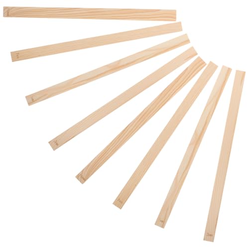 Veemoon 8 Stück Keramikton -Leitfaden -Schiene Streifen Töpferrollstock unfertiges Holzbrett -Rollen Rollende Schlammstockführung Tonwalze aus Holz Keramik Nudelholz hölzern Beige von Veemoon