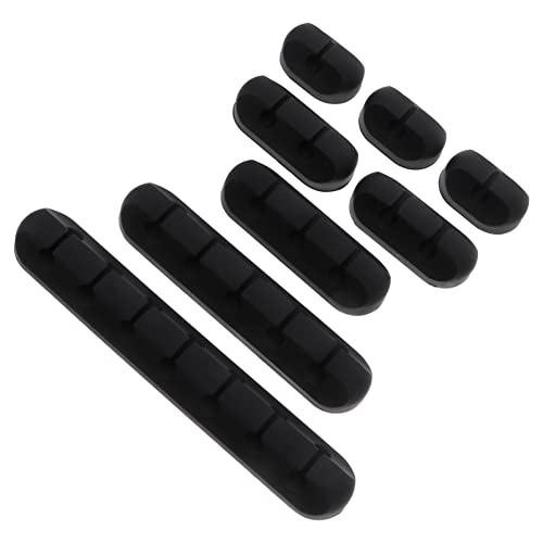 Veemoon 8 Stück Teiliges Kabelhalter Set Silikon Kabelorganizer für Schreibtisch zur Kabelorganisation Büro Zuhause Geschäft Einfach zu Verwenden Hält Kabel an Glatten Oberflächen von Veemoon