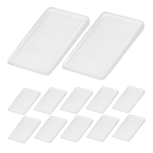 Veemoon 8 Stück Transparente Möbelkeile aus Kunststoff Verstellbare Nivellierkeile für Tisch und Möbel rutschfest Schützend gegen Bodenschäden Einfache Höhenanpassung für Unebene Böden von Veemoon