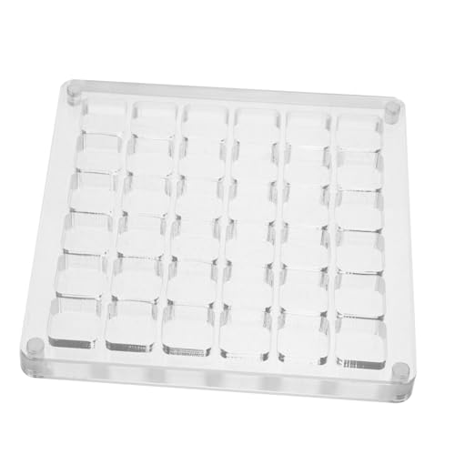 Veemoon Acryl Mini Aufbewahrungsbox mit Fächern Klarer Storage Case Leichte und Robuste Vitrine für Muscheln und Kleine Steine für Reise und Sammlungen von Veemoon