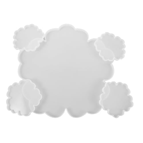 Veemoon Blumenförmige Coaster Tablettformen für DIY Harzkunst Vielseitige Silikonmold für Untersetzer Obsttabletts und Dekorative Präsentationsständer von Veemoon