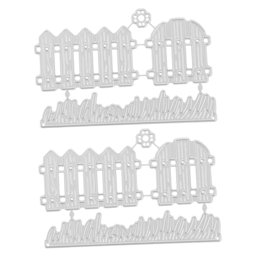Veemoon DIY Stanzform Teilig Kohlenstoffstahl Gartenzaun Rasen Prägeschablone für Scrapbooking Kartenherstellung Album Dekoration Langlebig Robust von Veemoon