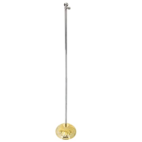 Veemoon Edelstahl Teleskopischer Tischflaggenhalter, Kleiner Verstellbar Fahnenständer Mini Desktop Fahnenmast Tragbar Und Verstellbar Fahnenständer, 10.8-19.8 Inch Fur Heimbüro (Gold) von Veemoon