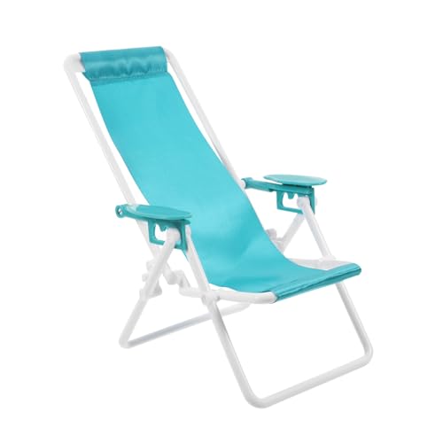 Veemoon Faltbarer Liegestuhl für Puppenhaus Leichter Strandstuhl Nautische Möbel für Zubehör für DIY Projekte und Landschaften Veemoon Faltbarer Liegestuhl für Puppenhaus Leichter Strandstuhl Nautische Möbel für Zubehör für DIY Projekte und Landschaften von Veemoon