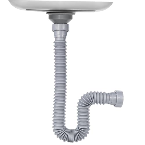 Veemoon Flexibles Ausziehbares Abflussrohr für Küchenspüle Verstellbarer Waschbecken verbindungs Ablaufschlauch Strapazierfähiges Kunststoff siphonrohr zur Geruchs Überlaufsicherung von Veemoon