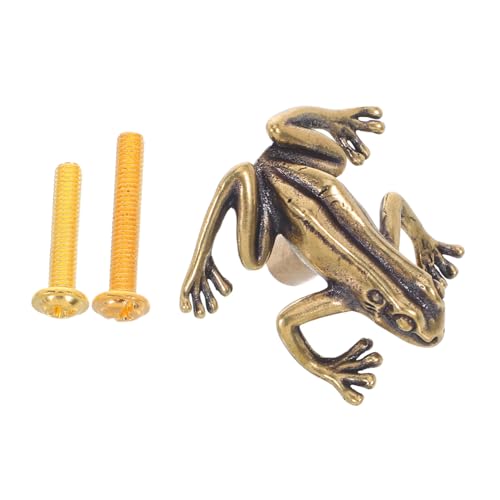 Veemoon Frosch Möbelgriff aus Massivem Messing Tierischer Schrankgriff für Kommoden und Kleiderschränke Verschleißfester Langlebiger Türgriff für Schlafzimmer und Wohnzimmer Einfache von Veemoon