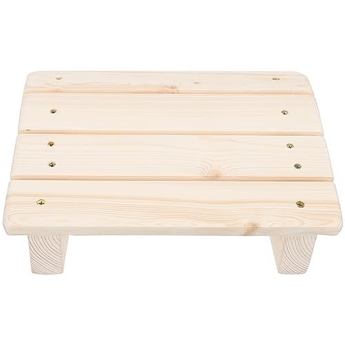 Veemoon Fußmatte Desk footrest Fußstütze Schreibtisch klein Fußhocker ausruhen ruht erhöht Fußschemel fürs Büro Bürobedarf bequemer Fußständer Fußresthocker Mehrzweck-Tritthocker hölzern von Veemoon