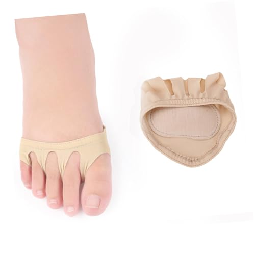 Veemoon Fußschutz Polster Ballenpolster aus Elastischem Memory Foam Druckentlastend Verschleißfest mit Zehenschlaufe Hautfarben für Vorfuß schmerzreduktion und Alltagsschuhkomfort von Veemoon