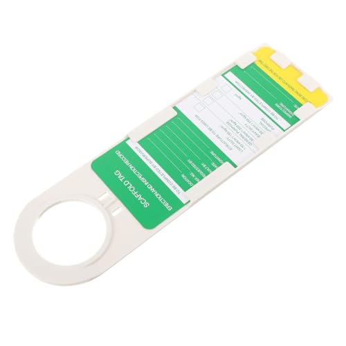 Veemoon Gerüst Status Tag PVC Warnschild Reißfest Einfach zu Montieren Gerüsthalter für Sicherheitsinspektion Bau Wartung Reparatur von Veemoon