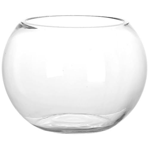 Veemoon Glas Vase Kugel Glas Fischschale Aquarium Kugel Fischglas Klare Vase Blumentopf Terrarium für Zuhause Büro Wohnzimmer Dekoration Fischschale Glas Aquarium von Veemoon