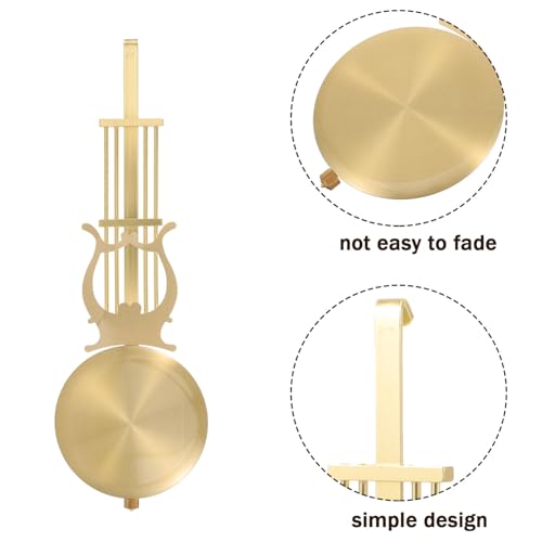 Veemoon Goldener Aluminium Pendel für Wanduhr Uhrwerk Zubehörteil DIY Quartz Uhr Ersatzteil Geräuschlos Stabile Verarbeitung Geeignet für Wohnzimmer und Geschenkideen von Veemoon