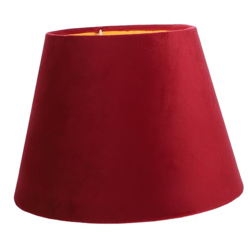 Veemoon Einfache Lampenschirm Tischlampe 25cm Gefütterter Stoff Rotes Design Für E27 Leuchtmittel Dekorativ Und Installieren von Veemoon
