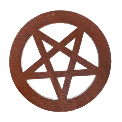 Veemoon Holz Altar Ornament Mit Fünfzackigem Stern – Dekorative Holzfliese Für Spirituelle Rituale Und Opferzeremonien - Einzigartiges Design Für Zuhause Und Wohnkultur - Ideal Für von Veemoon
