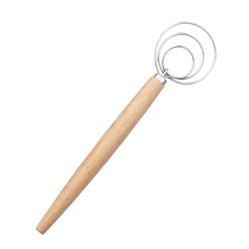 Veemoon Holz Teigmischer Für Brot Und Pfannkuchen – Handmixer Und Schneebesen Zum Backen Von Teig – Ideal Für Die Zubereitung Von Brotteig Und Feinen Backwaren von Veemoon