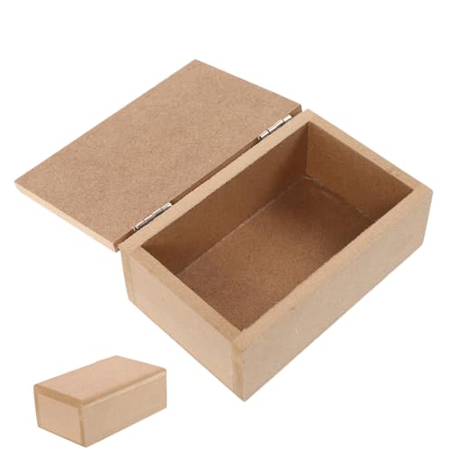 Veemoon Kleine Unvollendete Holzbox Mit Deckel Leere Aufbewahrungsbox Aus Holz Für DIY-kunstprojekte Und Bastelarbeiten Veemoon Kleine Unvollendete Holzbox Mit Deckel Leere Aufbewahrungsbox Aus Holz Für DIY-kunstprojekte Und Bastelarbeiten von Veemoon