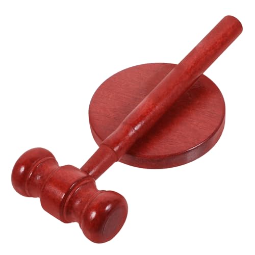 Veemoon Holzrichterhammer mit Sockel Robustes Grab Natürlicher Stil Einzigartiges Design für Mädchen Vielseitig für Rollenspiele und Zeremonien Geeignet von Veemoon
