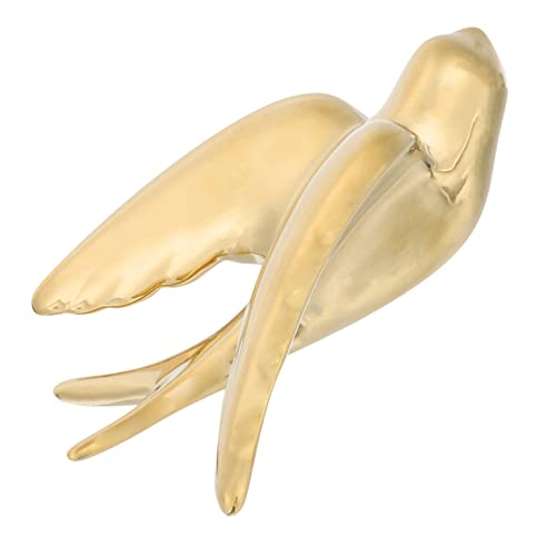 Veemoon Keramik Vogel Wandskulptur Hängende Deko Für Wohnzimmer Schlafzimmer Büro Wandbehang Aus Keramik Goldfarben 3d Design Vogel Wanddekoration Für Innenräume Moderne von Veemoon