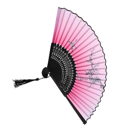 Veemoon Kleiner Faltbarer Handventilator mit Glattem Seidenfinish Japanischer Stil Rosa Kirschblütenmuster mit Aufbewahrungstasche Stilvoll für Brautjungfern Vielseitig für Tanz und Veemoon Kleiner Faltbarer Handventilator mit Glattem Seidenfinish Japanischer Stil Rosa Kirschblütenmuster mit Aufbewahrungstasche Stilvoll für Brautjungfern Vielseitig für Tanz und von Veemoon